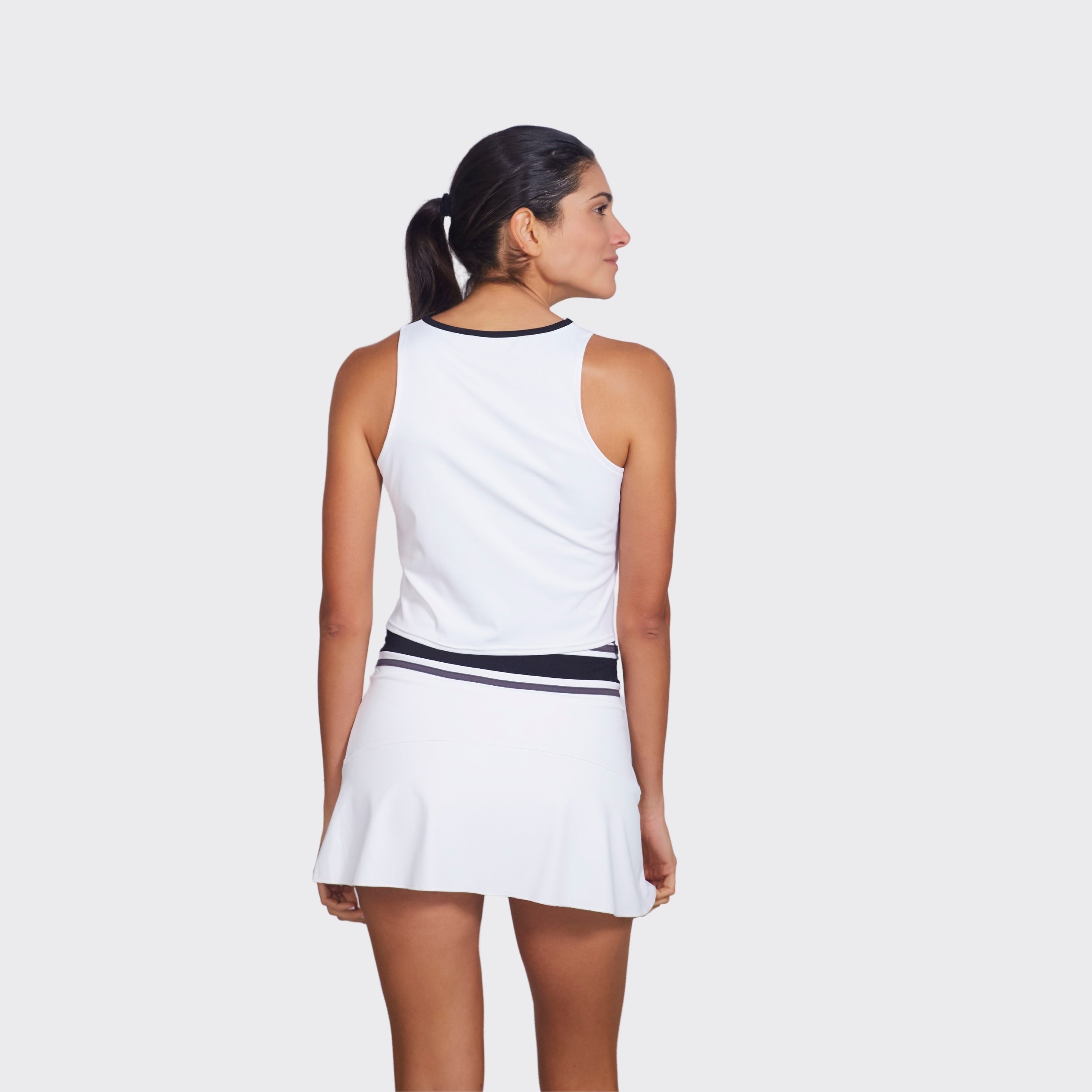 Rhea White Half Shirt